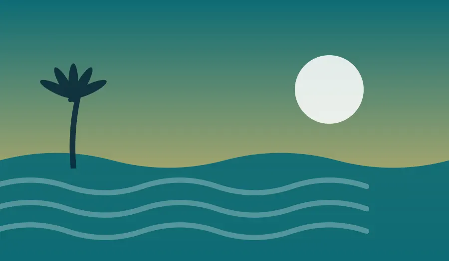 Ilustração de praia representando Maragogi